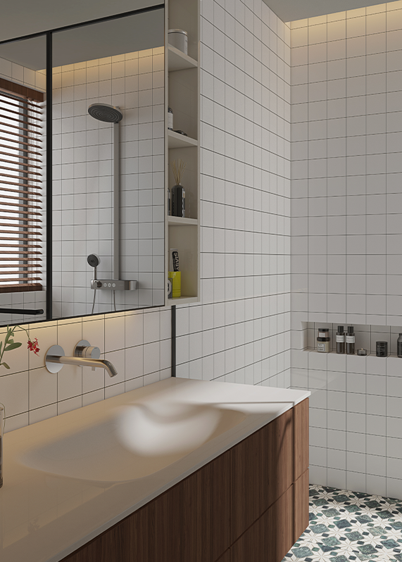Hurtig installation, klasse A Brandklassificering Minecore Easytile Calcium Silicate Vægpanel